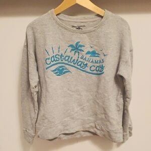 Disney Cruise Line Crewneck Sweater. Light Grey. Textured. Bahamas. Size M.